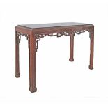 A Chippendale / Chinese style mahogany console