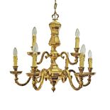 Brass chandelier