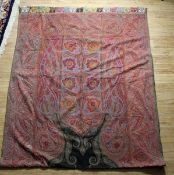 orientalische Deckeca. 70-80 jahre alt, Orient, wohl Hochzeitsdecke, lange bunte Decke mit reichen