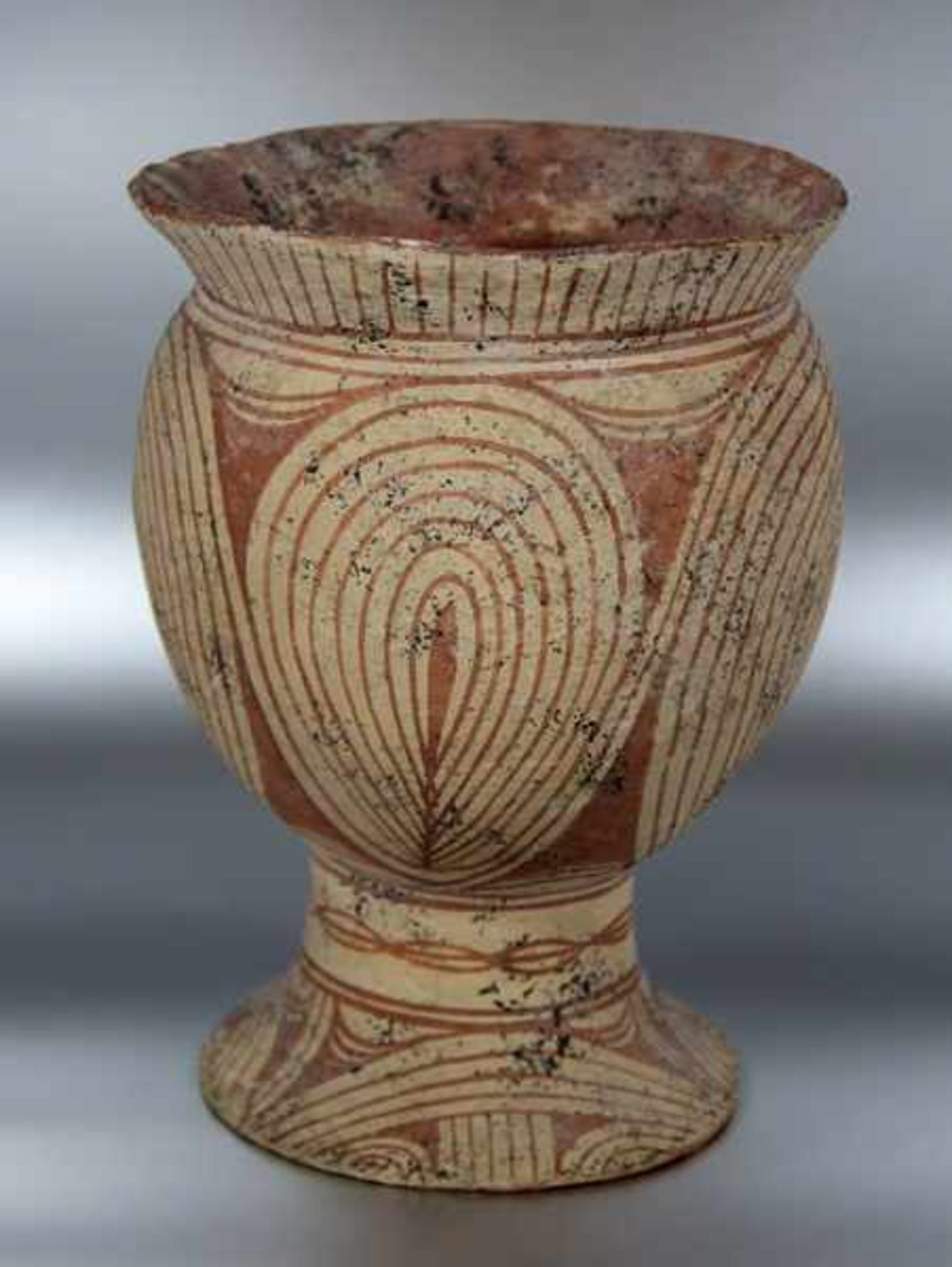 Ban-Chiang-Vaseca. 2000-1000 Jahre v. Chr., Thailand, Ban-Chiang, bauchige Keramikvase mit