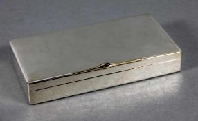 Zigarettenschatulle925er Silber, rechteckige Schatulle, innen u. Boden Holz, kleine vergoldete