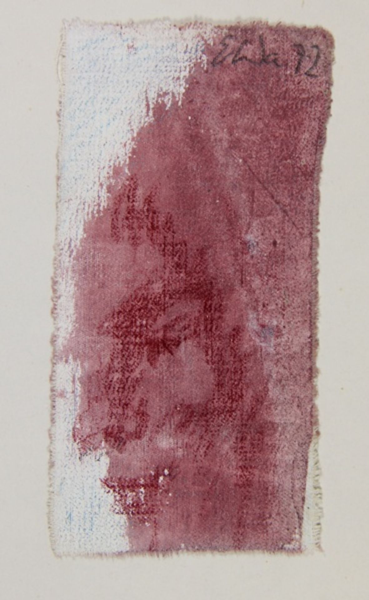 Wachter, Emil1921-2012, stark stilisiertes Gesicht im Profil, oben rechts monogrammiert E Wa 72,