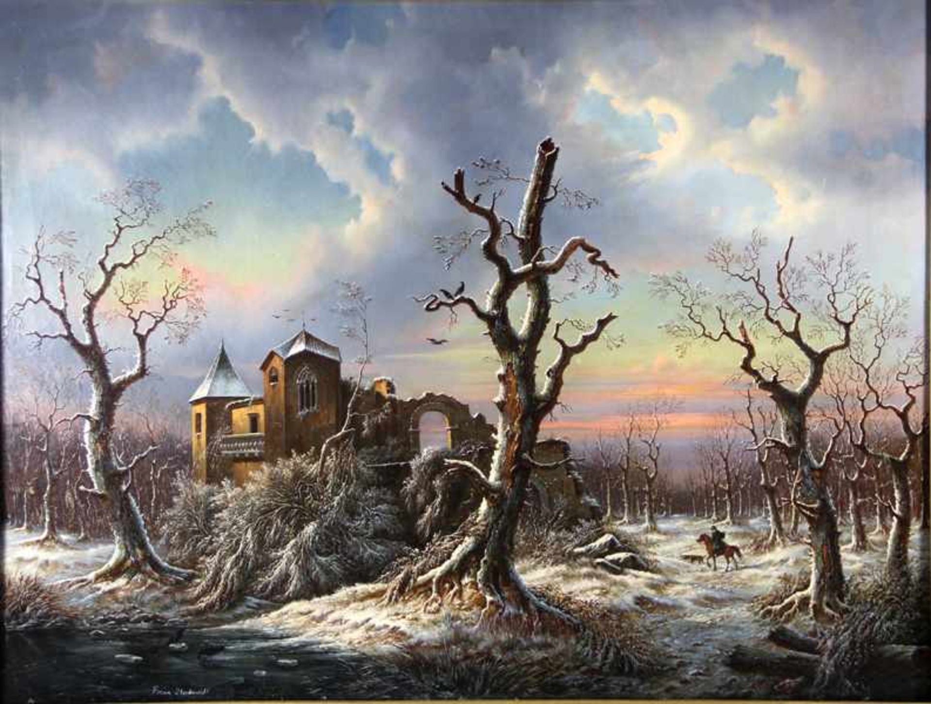 Radziwill, Franz; zugeschr.1895-1983, Gemälde ca. 1930, romantisch-symbolistische Landschaft im