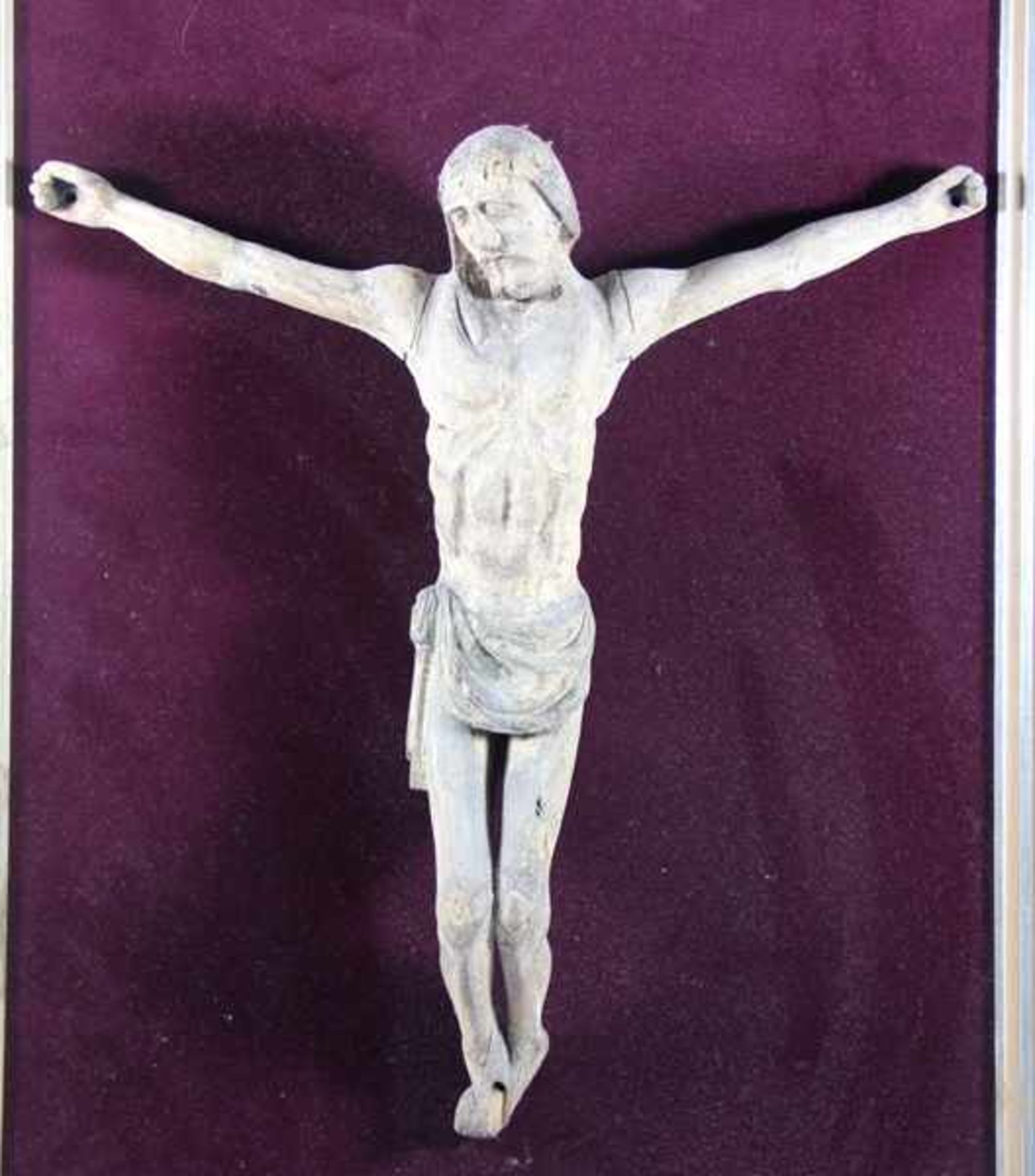 barocke Christusskulptur18. Jhd., barock, Holzskulptur, Christus als Kruzifixus mit Lendentuch und