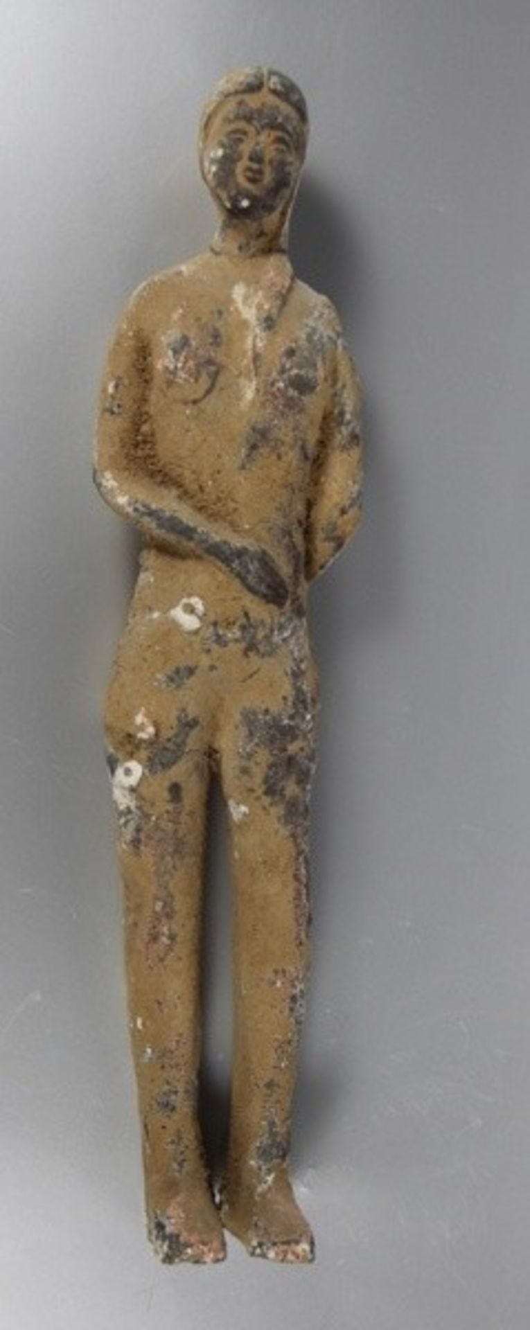 chinesische Terracotta-Figurinewomöglich Han-Dynastie?, China, terracotta-Figur einer stehenden