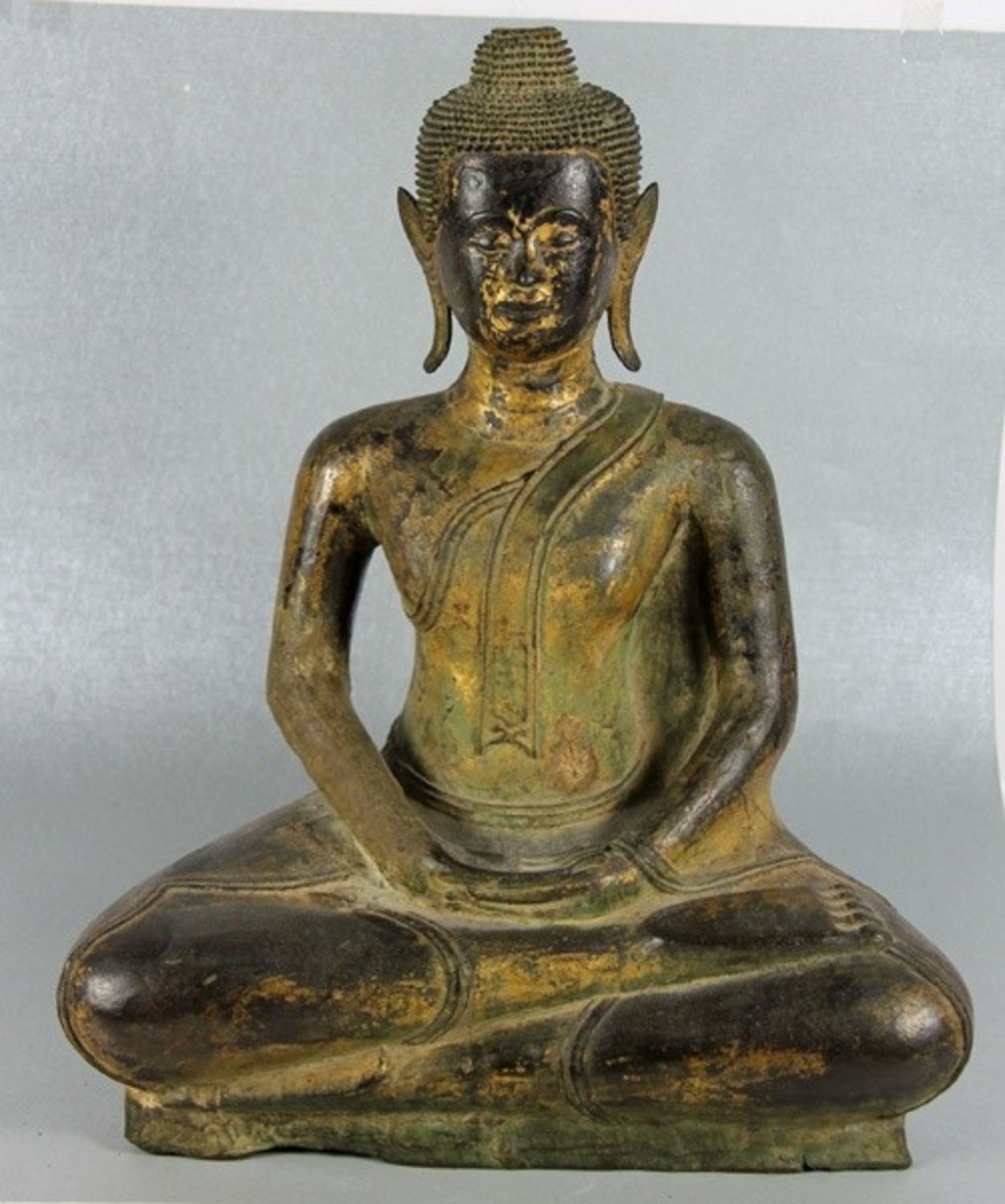 Buddha Shakyamuni16./17. Jhd., Thailand, Bronze, sitzender Buddha Shakyamuni, in Meditiationshaltung