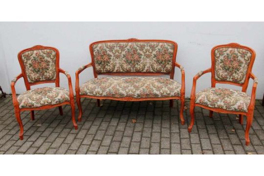 Elegante Sitzgarnitur3tlg Elegante Sitzgarnitur Im Louis Seize Stil Sofa U 2 Armlehnstuhle Ge