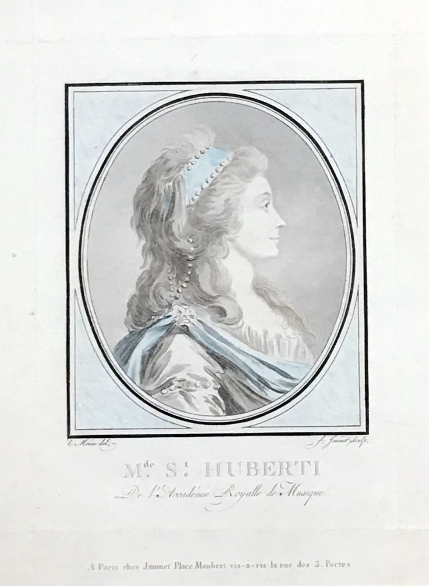 Portrait de Madame Saint Huberti par JANINET d'après Jacques André Marie [...]