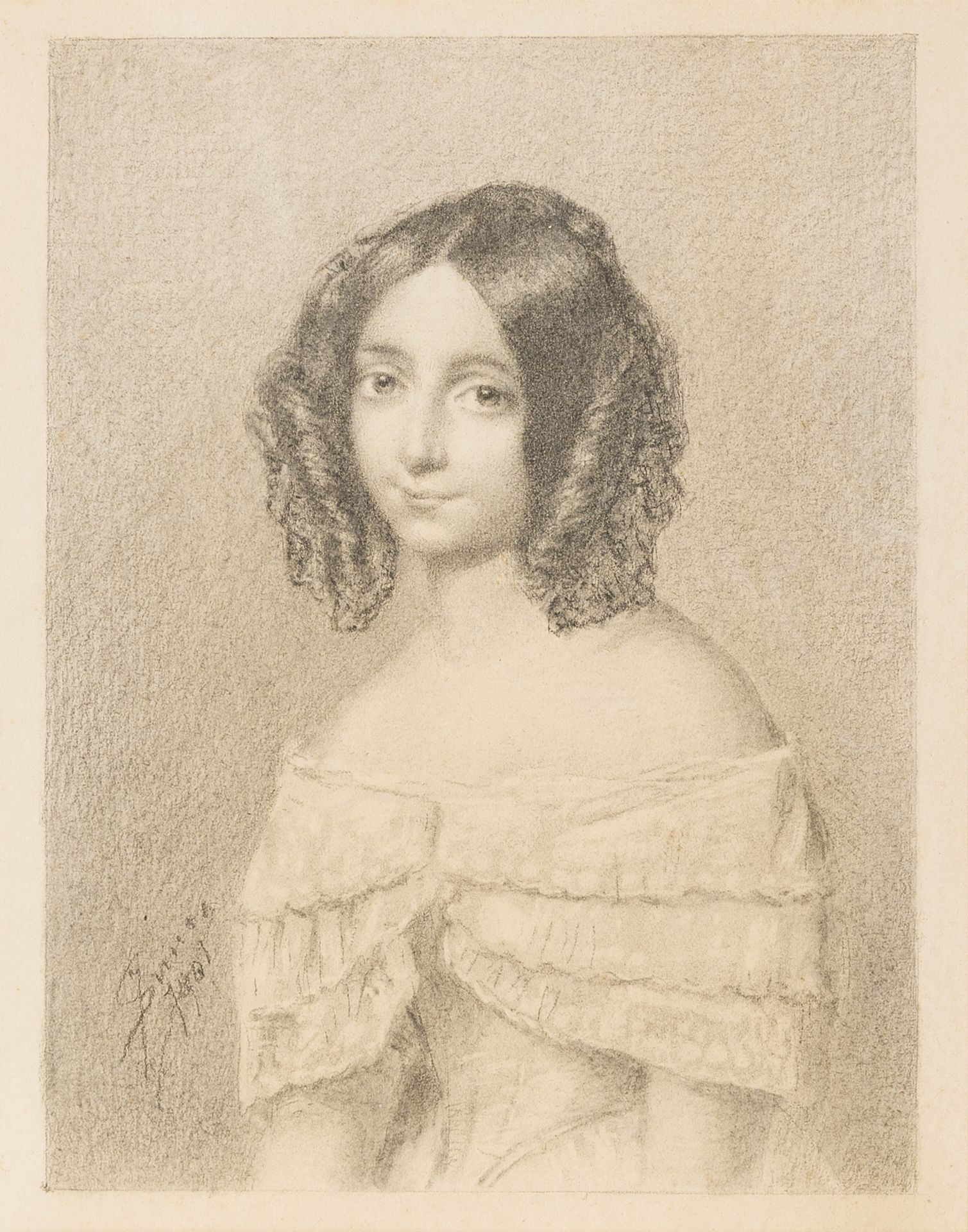 Portrait de la Comtesse de Bonvaloir (?), née La Tour du Pin. Gravure [...]