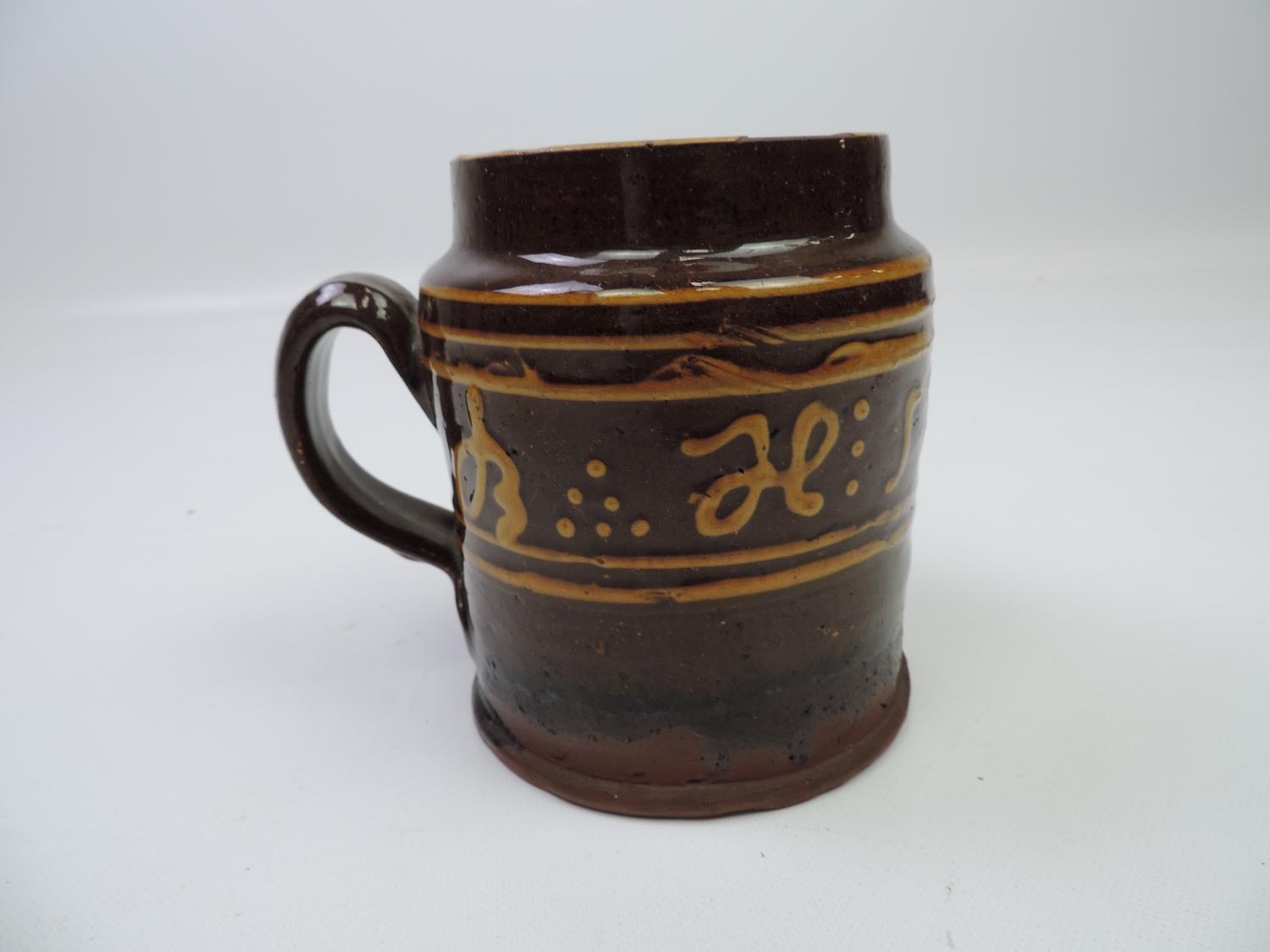 Very Rare Burton Lonsdale Slipware Mug, Slipware Decoration Along with the Date 1805 - Image 4 of 5