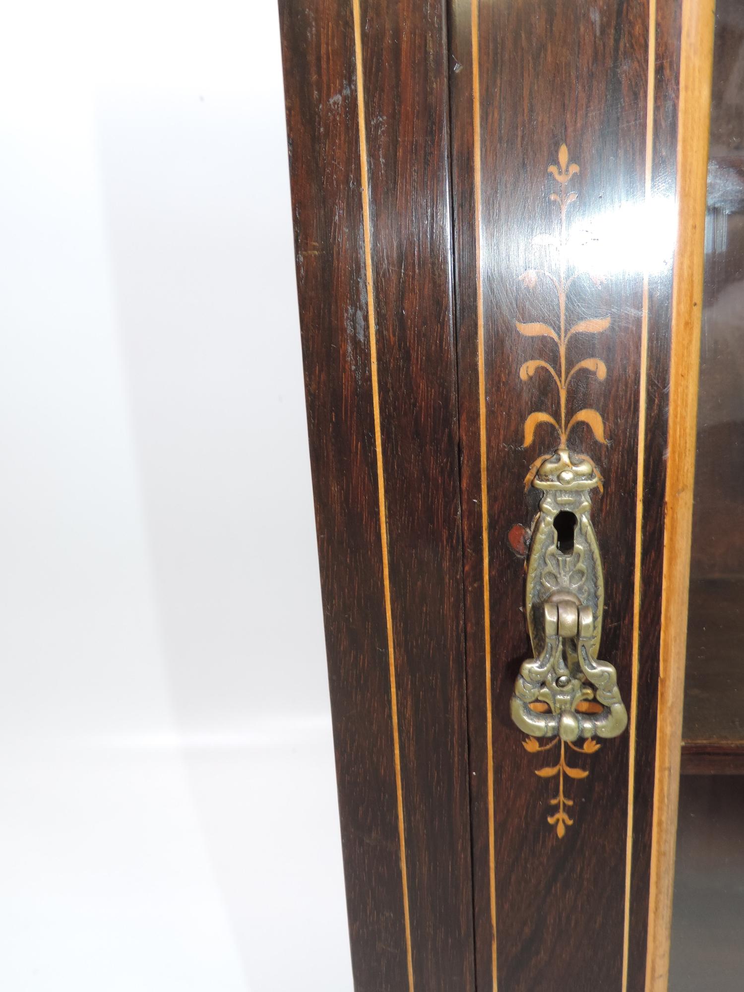 Small Victorian Rosewood Pier Cabinet with Drawer Under - Image 3 of 6