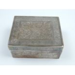 Silver Trinket Box with Engraved Decoration and Hinged Lid - 170 grams