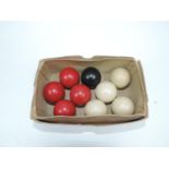 Set of 9x Bagatelle Balls C1930's