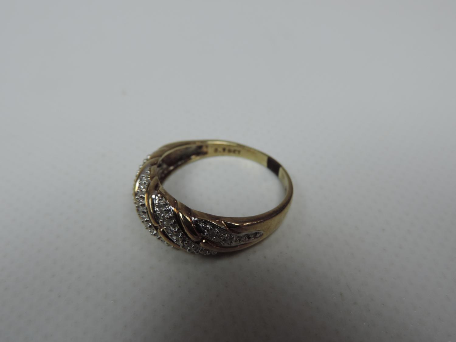 9ct Gold Diamond Ring - 3 grams - Image 4 of 5