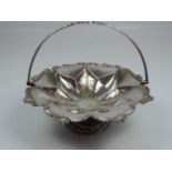 Large Sheffield Silver Bon-Bon Dish with Handle - 850 grams