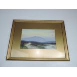 Gilt Framed Watercolour - Signed 'Miller' - Visible Picture 12" x 7"