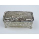 Birmingham Silver Topped Dressing Table Pot