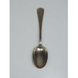 Hallmarked Edwardian Silver Rat Tail Trefid Spoon