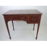 Edwardian Mahogany Two Drawer Writing Desk