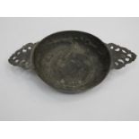 Pewter Porringer with Makers Mark - 7" Diameter