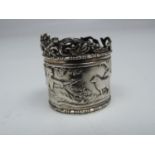 Silver Condiment Pot Case (Minus Liner) - Import Marked Chester 1730 - Approximately 8.5 grams