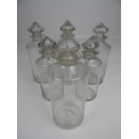 6x Pontiled Chemist Bottles