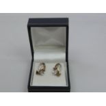 Pair of 9ct Yellow Gold Diamond Stud Earrings - 2.5 grams