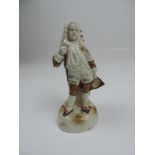 Porcelain Ornament of a Boy - Character Mark To Base - 6" Tall
