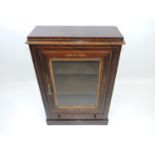 Small Victorian Rosewood Pier Cabinet with Drawer Under