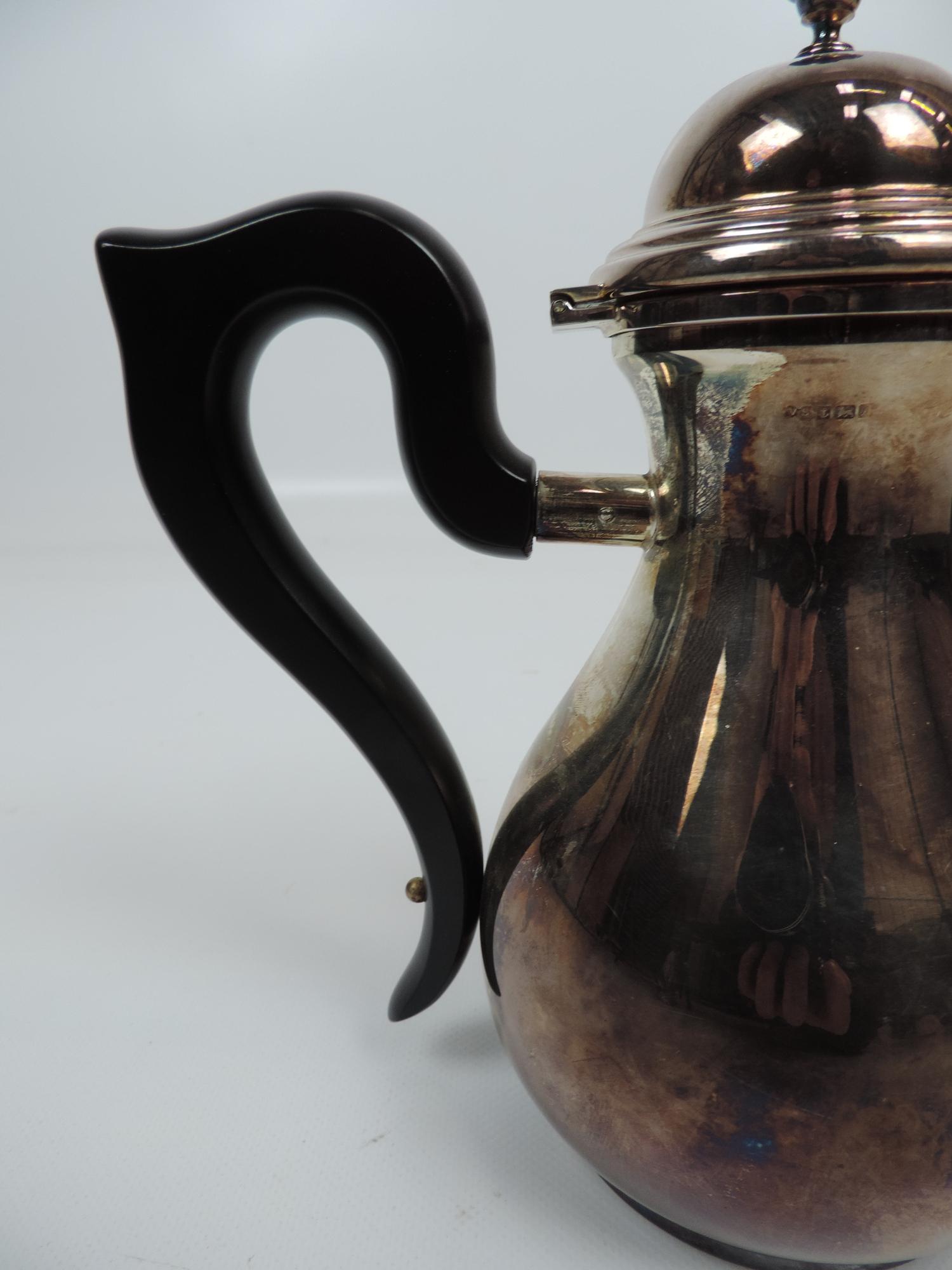 Birmingham Silver Coffee Pot with Bakelite Handle - 495 grams - Image 2 of 5