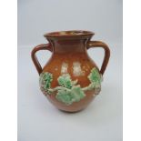 Signed E.B Fishley Fremington, North Devon Slipware Vase. Rare Sprigged Decoration