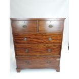 Victorian Mahogany Two Over Three Chest of Drawers