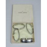 4x Georg Jensen Napkin Rings in Original Box