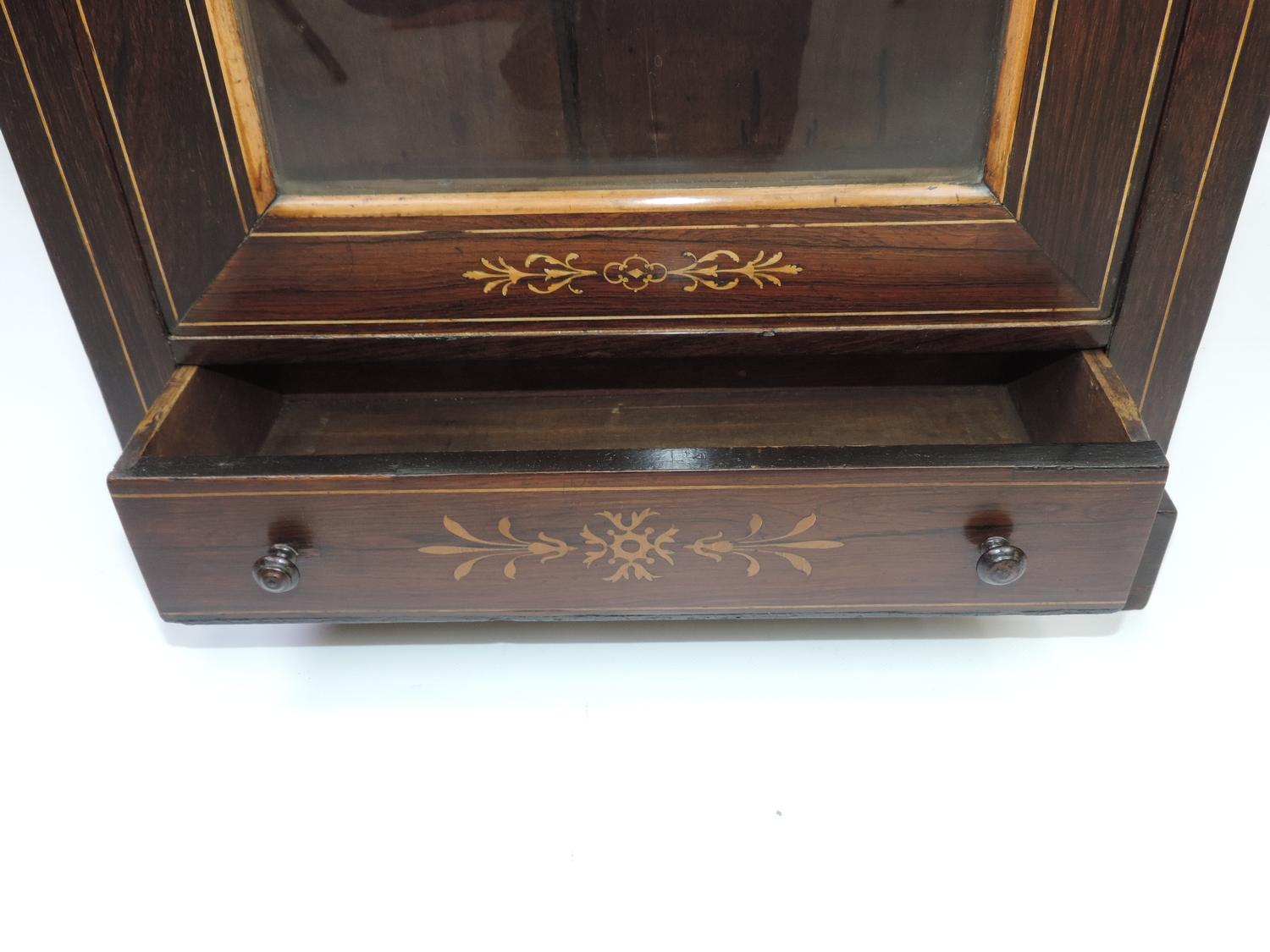 Small Victorian Rosewood Pier Cabinet with Drawer Under - Image 6 of 6