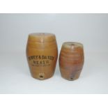 2x Stoneware Barrels - One Dowey and Davies Neath