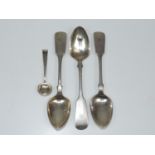 4x Victorian Silver Spoons