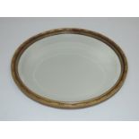 Oval Gilt Framed Bevel Edged Mirror