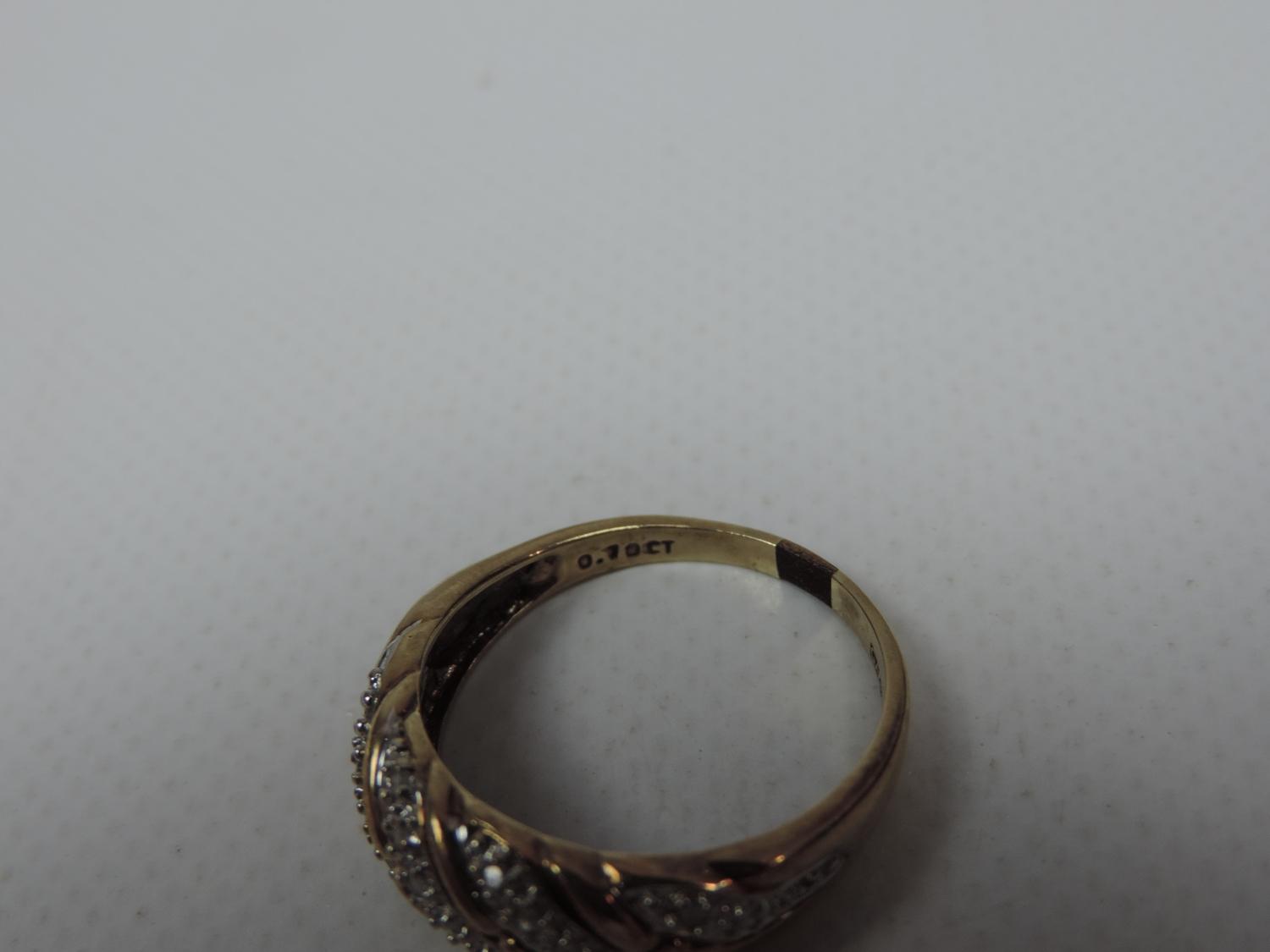 9ct Gold Diamond Ring - 3 grams - Image 5 of 5