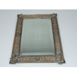 Bevel Edged Mirror in Pierced Metal Frame