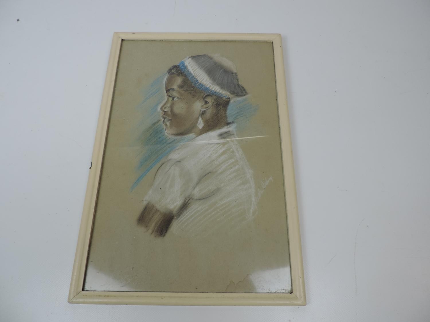 Framed Pastel Picture of a Woman