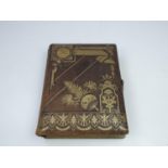 The Regina - Late Victorian Musical Carte De Visite Album - Embossed Gilt Leather Cover and