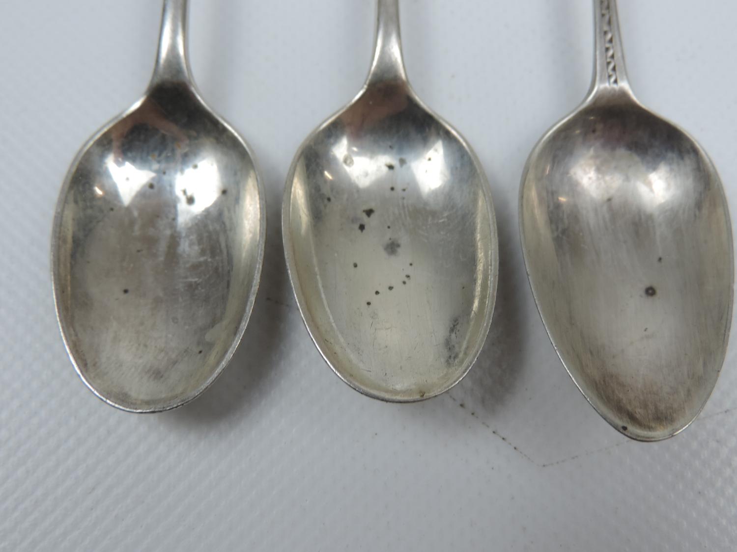 Pair of Sheffield Silver Spoons and Georgian Silver Spoon With Engraved Decoration - 45 grams - Image 3 of 8