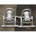 2x Metal Boat Pulleys/Sheaves