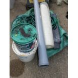 Misc Garden Items - Tarpaulin, Hose etc