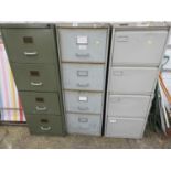 3x Metal Filing Cabinets