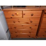 Pine Two over Four Chest of Drawers - To Match Lot 433