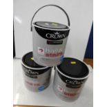 3x Tubs of Crown Paint