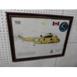 Signed Framed Print of an RAF Rescue Vehicle