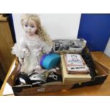 Box of Misc - Hair Styling Items and Make Up Set etc