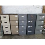 5x Metal Filing Cabinets